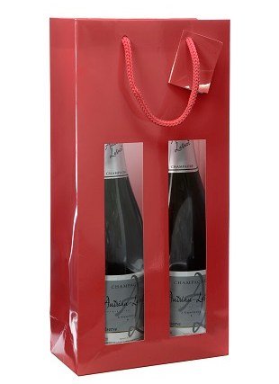 lps packaging vin - sac bouteille rouge brillant